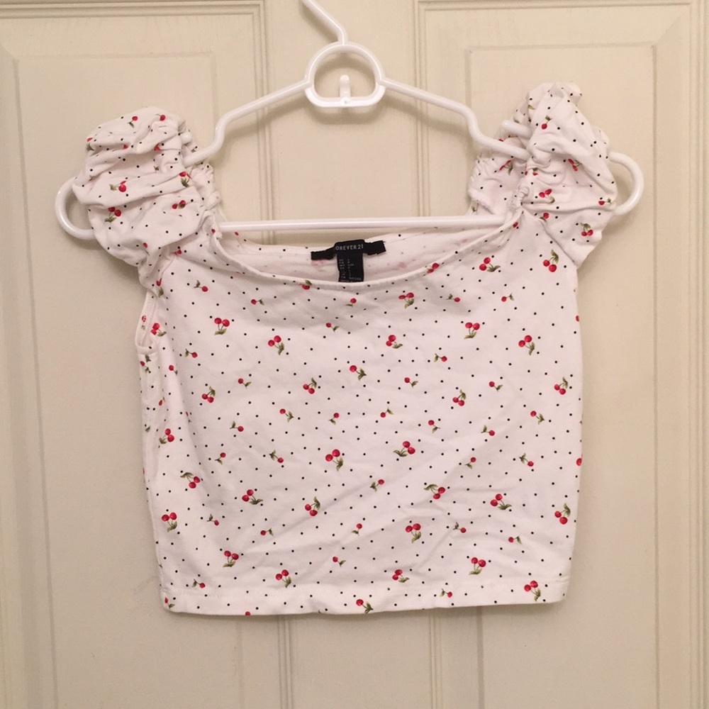 NWOT Cherry crop top